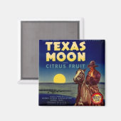 Texas Moon Citrus Fruit Crate Label Magneet (Voorkant / Achterkant)