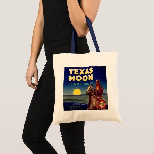 Texas Moon Citrus Fruit Crate Label Tote Bag (Voorkant (product))
