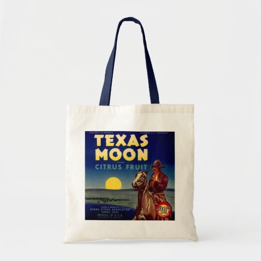 Texas Moon Citrus Fruit Crate Label Tote Bag (Voorkant)