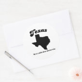 Texas Motto - Meer vee dan democraten Ronde Sticker (Envelop)