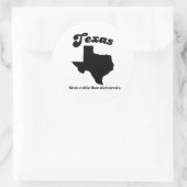 Texas Motto - Meer vee dan democraten Ronde Sticker (Tas)