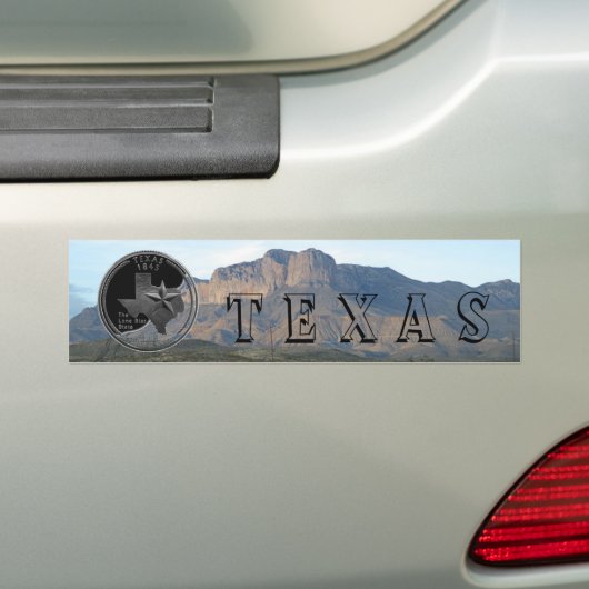 Texas Mountains Bumpersticker (Op auto)