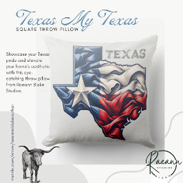 Texas My Texas Square Throw Pillow Kussen