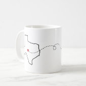 Texas naar Michigan - Heart2Heart Koffiemok (Voorkant links)