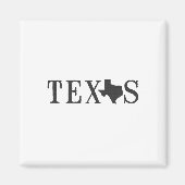 Texas Name met State Shaped Letter Word Art Magneet (Voorkant)