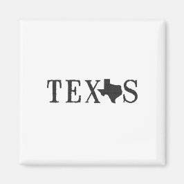 Texas Name met State Shaped Letter Word Art Magneet