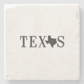Texas Name State Shaped Letter Word Art Stenen Onderzetter (Voorkant)