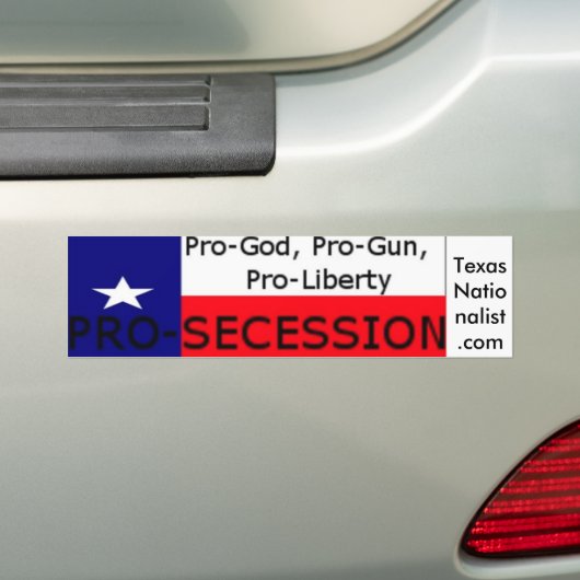 Texas Nationalist Movement Bumpersticker (Op auto)