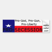 Texas Nationalist Movement Bumpersticker (Voorkant)