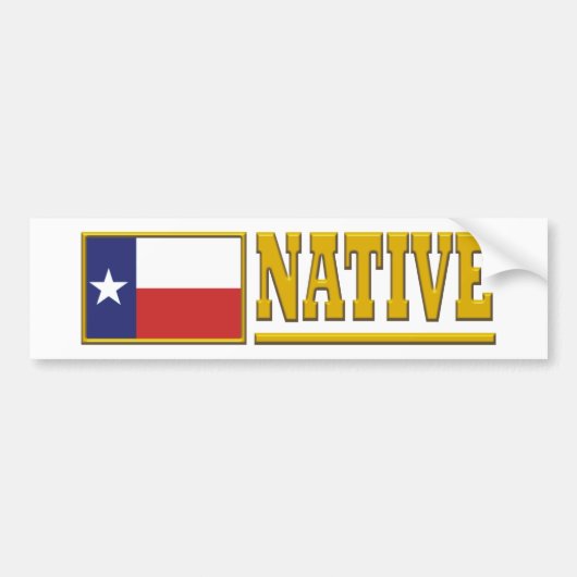 Texas Native Bumpersticker (Voorkant)