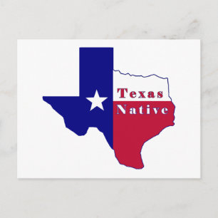 Texas Native Flag Map Briefkaart