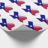 Texas Native Flag Map Cadeaupapier (Hoek)