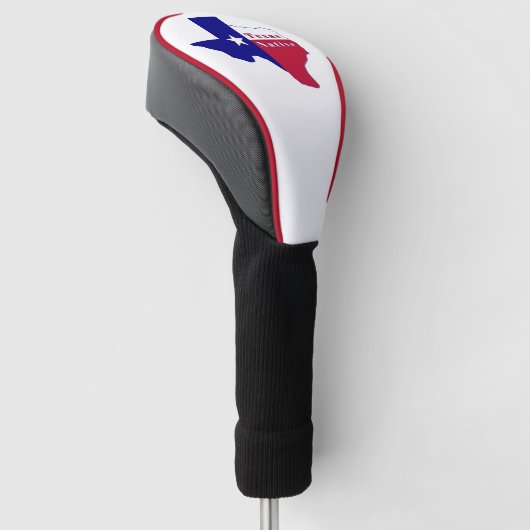 Texas Native Flag Map Golfheadcover (Schuin)