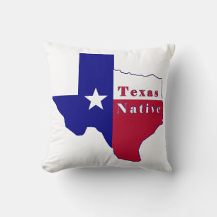 Texas Native Flag Map Kussen