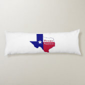 Texas Native Flag Map Lichaamskussen (Achterkant)