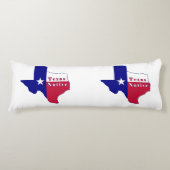 Texas Native Flag Map Lichaamskussen (Voorkant)