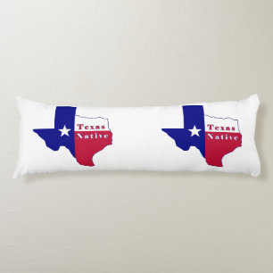 Texas Native Flag Map Lichaamskussen