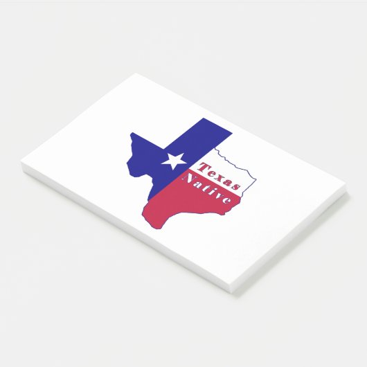 Texas Native Flag Map Post-it® Notes (Schuin)