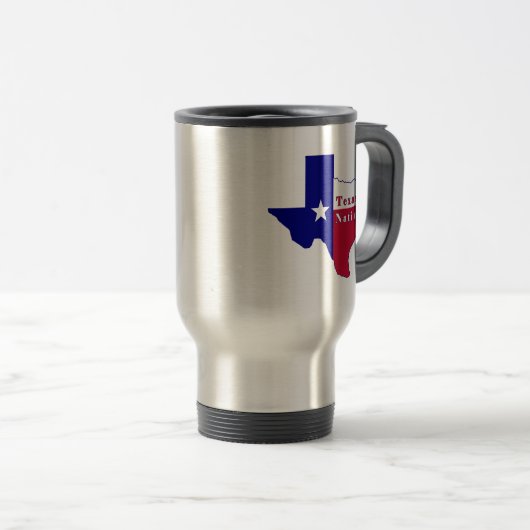 Texas Native Flag Map Reisbeker (Voorkant rechts)
