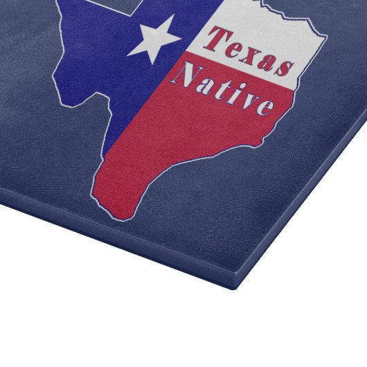 Texas Native Flag Map Snijplank (Hoek)