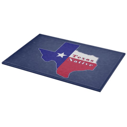 Texas Native Flag Map Snijplank (Hoek)