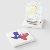 Texas Native Flag Map Stenen Onderzetter (Zijkant)