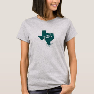 Texas Native Green State Shape Tree Roots T-shirt