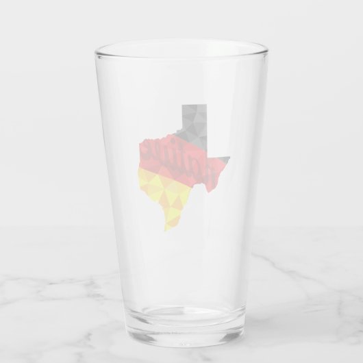 Texas Native Polygon German Flag Glas (Achterkant)