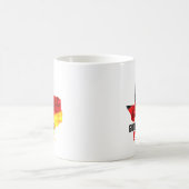 Texas Native Polygon German Flag Koffiemok (Center)