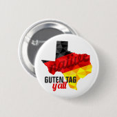Texas Native Polygon German Flag Ronde Button 5,7 Cm (Voorkant /achterkant)