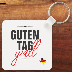 Texas Native Polygon German Flag Sleutelhanger