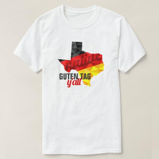 Texas Native Polygon German Flag T-shirt (Design voorkant)