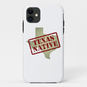 Texas Native Stamped op Map Case-Mate iPhone Case