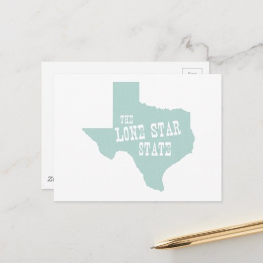 Texas Nickname Texan Lone Star State Texian Motto Briefkaart (Voorkant / Achterkant in situ)