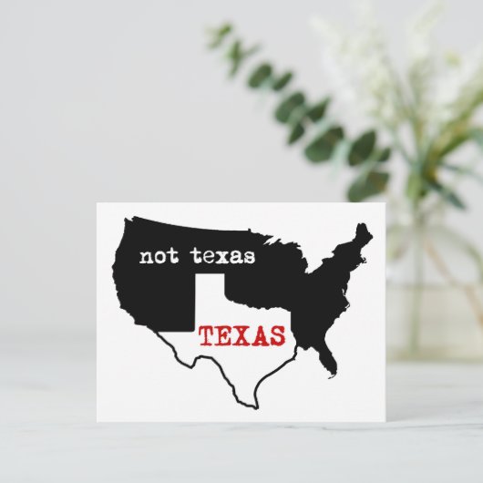 Texas / Niet Texas Briefkaart (Staand voorkant)