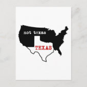 Texas / Niet Texas Briefkaart (Voorkant)