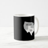Texas Niet Texas Met Amerika Kaart Koffiemok (Voorkant rechts)
