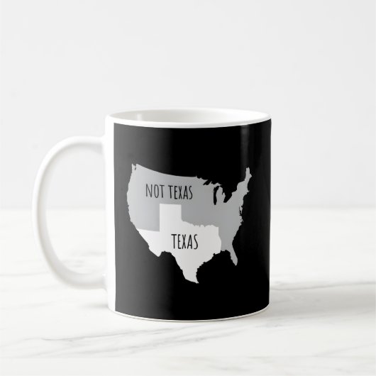 Texas Niet Texas Met Amerika Kaart Koffiemok (Links)
