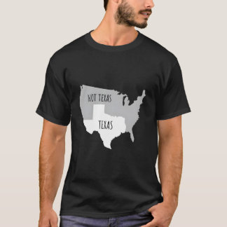 Texas Niet Texas Met Amerika Kaart T-shirt