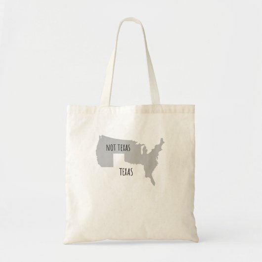 Texas Niet Texas Met Amerika Kaart Tote Bag (Voorkant)