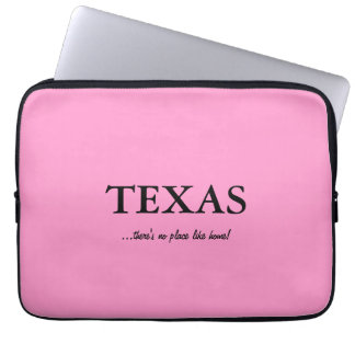 TEXAS-niets beter dan thuis!-Roze Laptop Sleeve