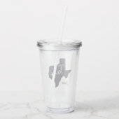 Texas Night Stars State Shape Acryl Drinkbeker (Achterkant)