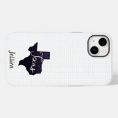 Texas Night Stars State Shape Case-Mate iPhone Case (Achterkant (horizontaal))