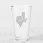 Texas Night Stars State Shape Glas (Achterkant)
