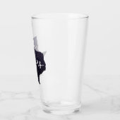Texas Night Stars State Shape Glas (Links)
