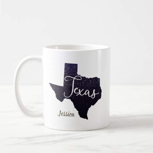 Texas Night Stars State Shape Koffiemok (Links)