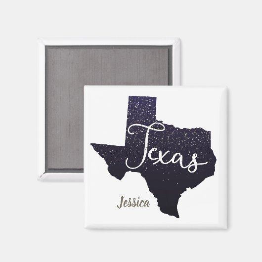 Texas Night Stars State Shape Magneet (Voorkant / Achterkant)