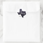 Texas Night Stars State Shape Ronde Sticker (Tas)