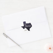 Texas Night Stars State Shape Ronde Sticker (Envelop)