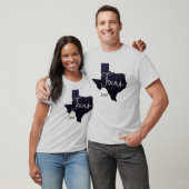 Texas Night Stars State Shape T-shirt (Unisex)